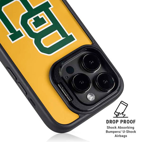 Baylor University BU Yellow iPhone 15 Pro Kickstand Case